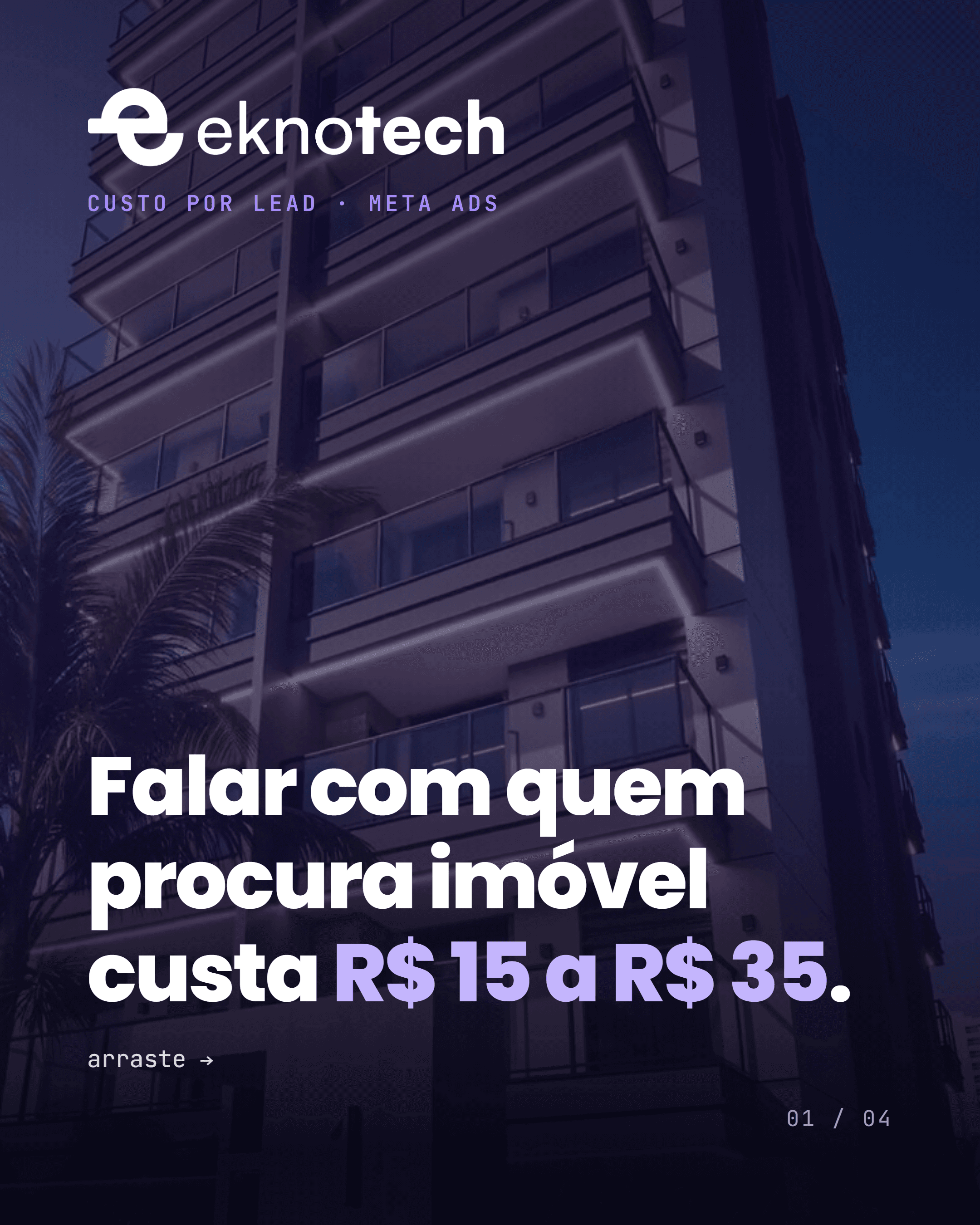 Exemplo de post gerado para a eknotech